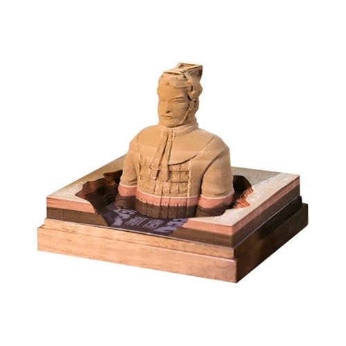 3D-Notizblock 2025-Tischkalender, Ägyptischer Tempel Antihaft-Notizblock, Kreatives Papierskulptur-Bastel mit Stifthalter 3D-Kunst KreativeHaftnotizen, DIY-Geschenk (Terracotta Army) von KIRVCN