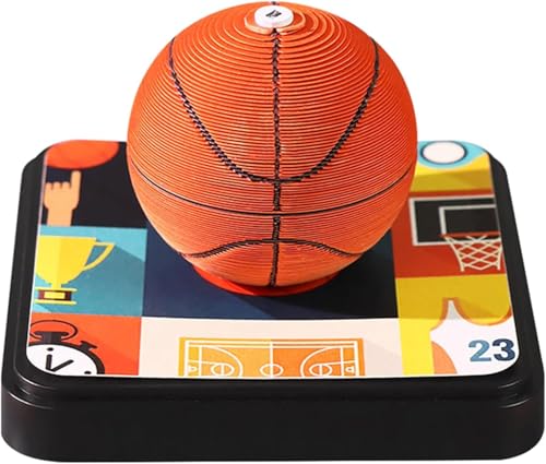 3D Tischkalender 2025, 3D Basketball Kalender Haftnotizen, 189 Blatt Memo Pad Papier Kunst 3D Papierskulptur-Bastel-DIY-Geschenk, Tischdeco (Basketball) von KIRVCN