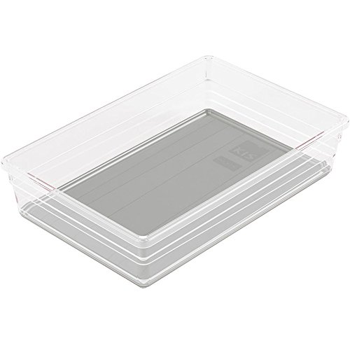 Kis Sortierbox Sistemo 15x22,5 cm in transparent-grau, Plastik, 15x22.5x5 cm von KIS