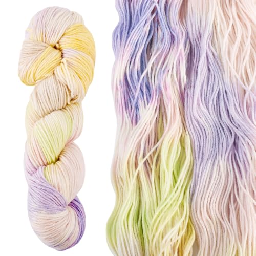 KISSITTY 1 Knäuel, Farbverlauf, gefärbtes Garn, 80 % Wolle, Handhäkeln, Stricken, gelbes Garn zum Stricken von Kleidung, Pullover, Schal, Tasche, Kunst, Handwerk, Dekorationen KISSITTY 1 Knäuel, Farbverlauf, gefärbtes Garn, 80 % Wolle, Handhäkeln, Stricken, gelbes Garn zum Stricken von Kleidung, Pullover, Schal, Tasche, Kunst, Handwerk, Dekorationen von KISSITTY