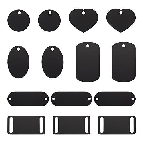 KISSITTY 30 Stück Aluminium-Stempelrohlinge, Gravur-Tags, Herz, rechteckig, oval, flach, rund, Metall-Hundemarken-Anhänger KISSITTY 30 Stück Aluminium-Stempelrohlinge, Gravur-Tags, Herz, rechteckig, oval, flach, rund, Metall-Hundemarken-Anhänger von KISSITTY