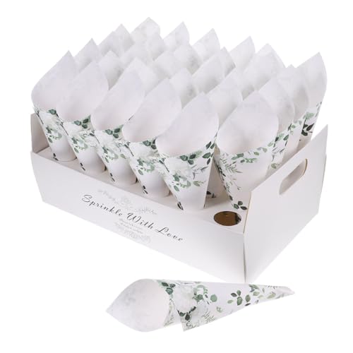 1 Satz Hochzeitspapierprodukte Papiertüten Für Essen Hohle Konfettihalter Konfetti-halter Aus Papier Hochzeits-konfetti- Für Blumen Wursttüten Kraftpapier KITANDOVE von KITANDOVE