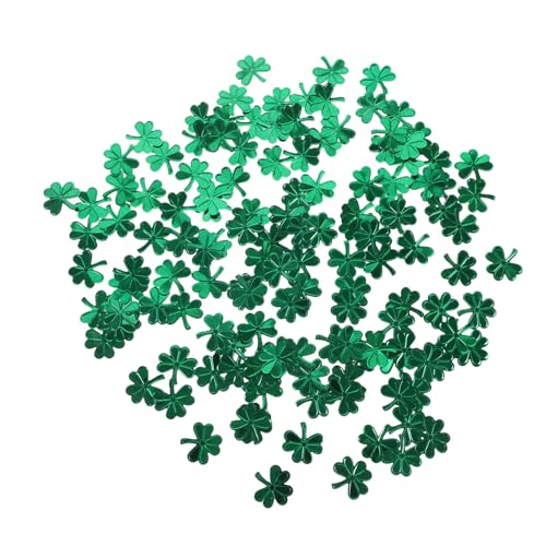 KITANDOVE 1 Klee Pailletten party decoration party dekoration Glänzende Dekoration dekosand grün dekoration party Partydekoration zum St. Patrick's Day Konfetti in Kleeblattform PVC von KITANDOVE