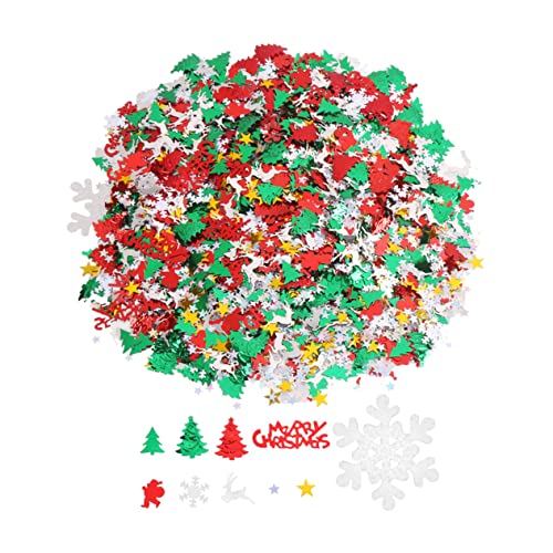 KITANDOVE 1 Packung Konfetti Werfen Weihnachtsfeier Konfetti Weihnachtsdekoration Konfetti Selber Machen Entzückendes Konfetti Weihnachtskonfetti Glitzert Feiertags-pailletten-streusel Pvc von KITANDOVE