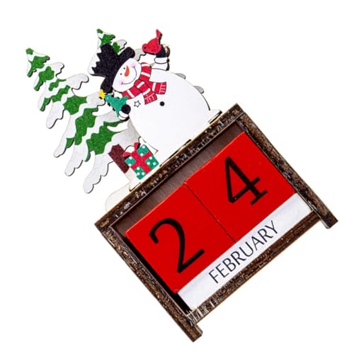 KITANDOVE 1 Satz Weihnachtskalender Gefälligkeiten Für Weihnachtsfeiern Tischkalender Für Weihnachten Kalender Dekor Weihnachten Adventskalender Weihnachtsdekoration Weihnachtsgeschenke Holz von KITANDOVE