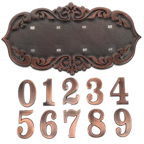 KITANDOVE 1 Set Retro Hausschild Hausnummernschild Türschild Individuelle Schilder Heimdekoration Hausdekorationen Für Zuhause Vintage Dekor Kreatives Türschild Wandnummernschild von KITANDOVE