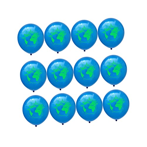 KITANDOVE 100 Stück 12 Latexballons Erde Ballons Hochzeitsballon blaue Luftballons deckenverkleidung geburtstagsdekoration Luftballons für Babypartys Geburtstagsverzierung Blue von KITANDOVE