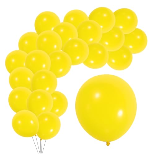 KITANDOVE 100St Ballon Partyzubehör Partydekorationen Dekorationen im Innenbereich weihnachst hits verweihnachtet luftbalons Foto-Requisite Dekorationen für Geburtstagsfeiern Emulsion Yellow von KITANDOVE