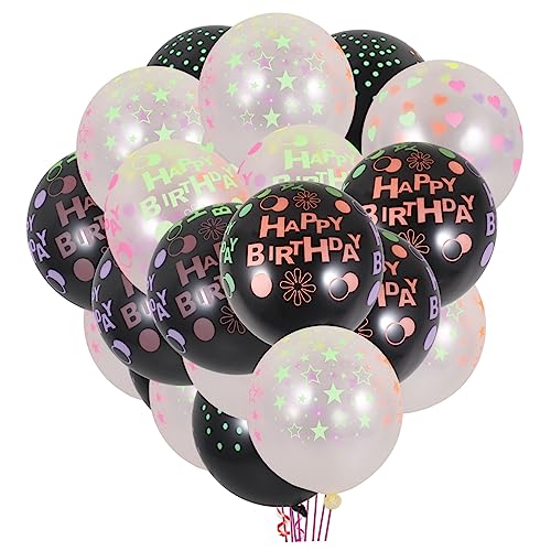 KITANDOVE 100st Fluoreszierender Ballon Transparente Luftballons Hochzeitsballons Ballons Mit Leuchtenden Punkten Leuchtender Ballon Neon-geburtstagsfeierdekorationen Neonlicht Emulsion von KITANDOVE