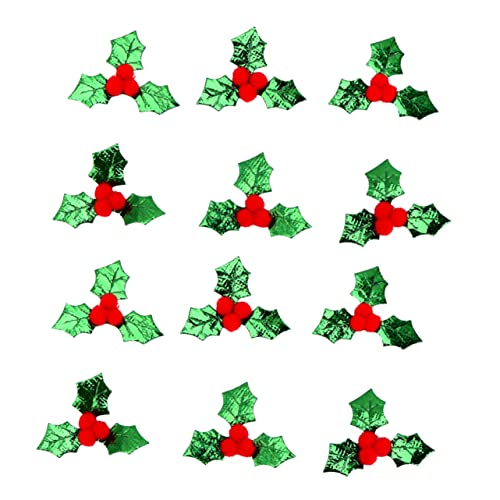 KITANDOVE 100st Weihnachtsblatt-konfetti Konfetti-ornamente Kastagnetten Für Kinder Einfaches Konfetti Grüne Blätter Grünes Feiertagskonfetti Konfetti-spielzeug Stoff Green von KITANDOVE