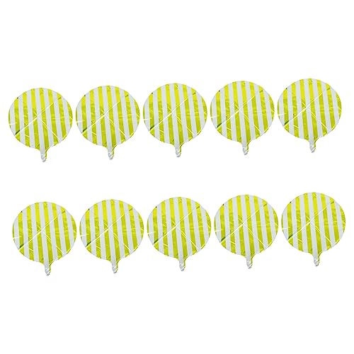 KITANDOVE 10st Runder Gestreifter Ballon Ballons Alles Zum Jubiläum Folienballon Babyparty-ballon Abschluss Ballon Bonbonfolienballon Ballon Feiern Partyballon Golden Aluminiumfolie von KITANDOVE