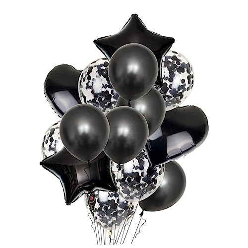 KITANDOVE 14St Ballon aus Aluminiumfolie ballons balloons party decoration wasserballon ballonie glitters luftballone luftbalons dekoration party Dekorationsideen balongas Partyzubehör Black von KITANDOVE