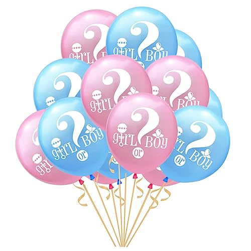 KITANDOVE 15 Stück Latex Ballons Für Geschlecht Offenbaren 5 Blaue 5 Rosa Und 5 Gemischte Pailletten Ballons Für Geburtstagsfeiern Babypartys Und Kreative Dekorationen von KITANDOVE