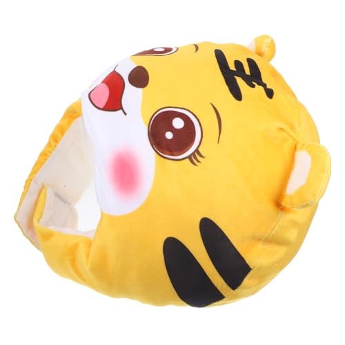 KITANDOVE 1Stk Tiger Kopfbedeckung Hut tiermütze tierkostüme fastnacht kopfbedeckung faschingkostüme Cosplay-Outfits löwenkopf hut Hüte schöner Tigerhut lustiger Partyhut PP Baumwolle Yellow von KITANDOVE