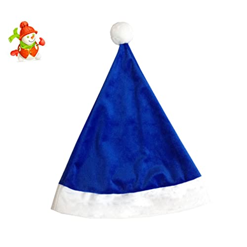 KITANDOVE 1Stk Weihnachtsmütze santa claus hat weihnachtsmannmützen christmas décor weihnachtadeko weihnachtsdeko Weihnachtsbaum weihnachtsfeier liefert Frohe Weihnachten Plüsch Blue von KITANDOVE