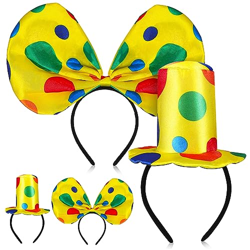 KITANDOVE 2 Sätze Clown-maskerade-hüte Zirkus-clown-hut Clown Kostüm Mütze Clown-partyhut Clown-kostüm-hut Clown-kostüm-requisiten Clown-zubehör Halloween-clown-stirnband Clownhut Schwamm von KITANDOVE