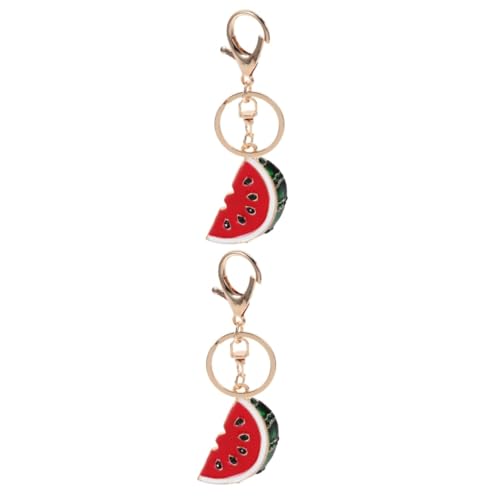 KITANDOVE 2 Stück Wassermelonen Schlüsselanhänger Autoschlüsselhalter Bling Frucht Anhänger Wassermelonen Partygeschenk Mini Wassermelonen Anhänger Zum Aufhängen Wassermelonen von KITANDOVE