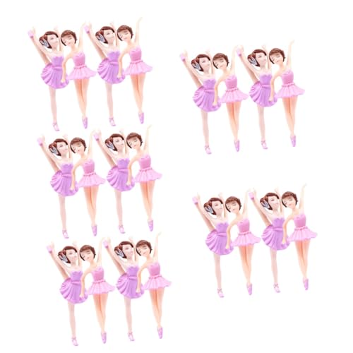 KITANDOVE 20 Stk Ballerina-mädchen Tänzer Kuchen Topper Gastgeschenke Für Mädchen Cupcake-topper Für Mädchen Tänzerin Ornament Kuchendekorationszubehör Dessert-topper Mädchenfigur Pvc Weiß von KITANDOVE