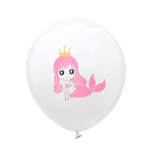 KITANDOVE 20 Teiliges Set Bedruckte Luftballons Für Partys Meerjungfrauen Geburtstagsballons Meerjungfrauen Partyzubehör Meerjungfrauen Heliumballons Meerjungfrauen Luftballons von KITANDOVE