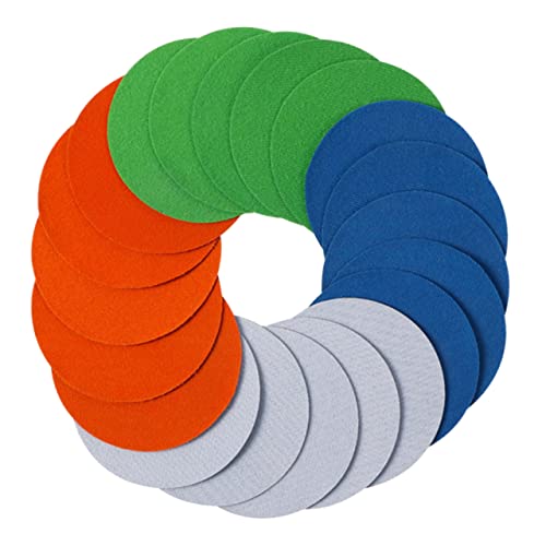 KITANDOVE 20St rundes Schleifpapier Schleifscheiben Schleifpad Bohren Schleifrad spröde polierpads polishing pad mahler sanding paper bohrständer kreisförmige Pads Schleifpapier beflocken von KITANDOVE