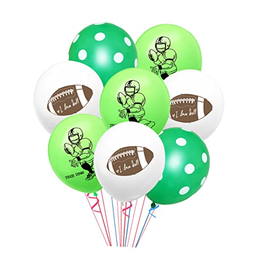 KITANDOVE 20er Set Fußball Latexballons Für Kindergeburtstag 6 Ballons Mit Fußballspielern 6 Mit Fußball Motiven Und 8 Grüne Gepunktete Ballons Perfekte Deko Für Fußball Themenpartys von KITANDOVE