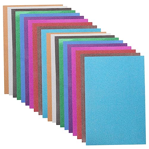 KITANDOVE 20st Glitzerpapier Buntes Bastelpapier Glitzerkartonpapier Glitzerndes Bastelpapier Papier Schneiden Selber Machen Selbstklebendes Bastelpapier Farbiges Bastelpapier Geschenkpapier von KITANDOVE