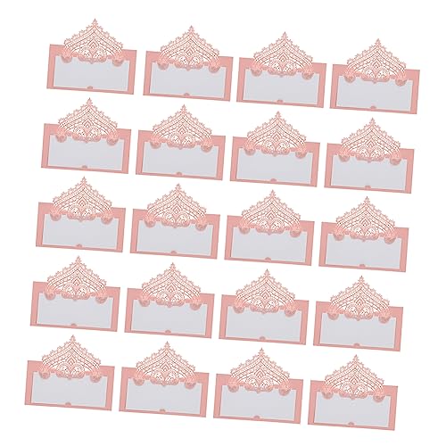 KITANDOVE 20st Visitenkarte Tischsitzschild Tischplatzkarten Namenskarten Für Den Hochzeitstisch Namenskarten Für Partytische Platzkarten Für Hochzeiten Die Einladung Tischkarten Rosa Papier von KITANDOVE