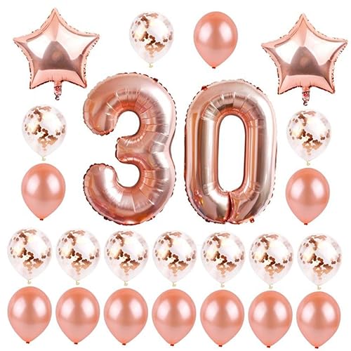 KITANDOVE 24 Stück 30 Latexballons Zahlenballon Luftballons zum Hochzeitstag wand polsterung living room decoration zahlen luftballon Partyballons alles zum geburtstag luftballons von KITANDOVE