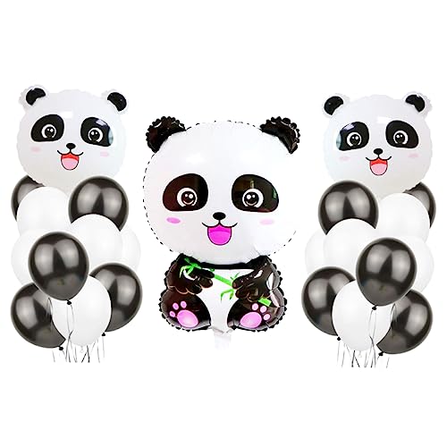 KITANDOVE 24 Stück Cartoon Panda Themenbanner & Folienballons Bezaubernde Panda Geburtstagsdeko Für Kinderpartys Stehende Happy Birthday Luftballons Für Unvergessliche Feiern von KITANDOVE