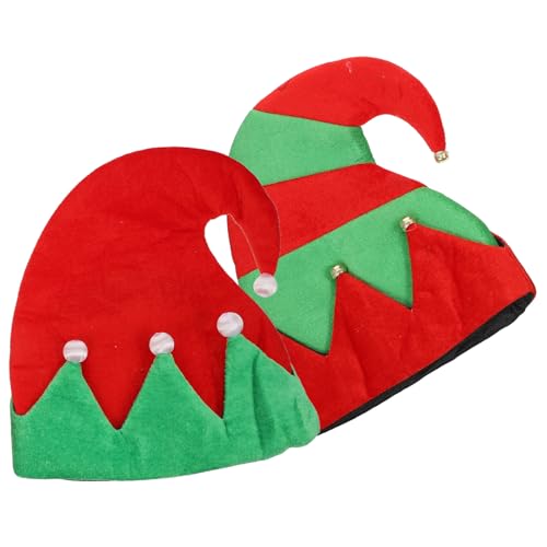 KITANDOVE 2St Weihnachtselfenmütze Nikolausmütze Urlaub Neuheit Hut Hüte weihnachtsparty accessoires Weihnachts-Elfenhut Festival-Kopfschmuck-Requisiten Elfen-Cosplay-Kopfschmuck Stoff von KITANDOVE