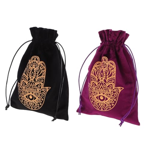 KITANDOVE 2st Tarot-tasche Tarot-aufbewahrungstasche Tarot Tasche Mit Kordelzug Taschen Für Tarotkarten Aufbewahrungstasche Für Tarotkarten Tasche Für Kleine Gegenstände Tarot-beutel Flanell von KITANDOVE