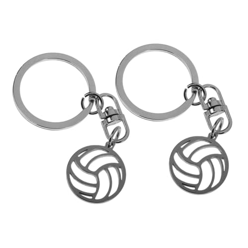 KITANDOVE 2st Volleyball-schlüsselanhänger Volleyball-sachen Cooler Schlüsselanhänger Volleyball-anhänger Handtaschenanhänger Volleyball-charme Volleyballzubehör Silver Rostfreier Stahl von KITANDOVE