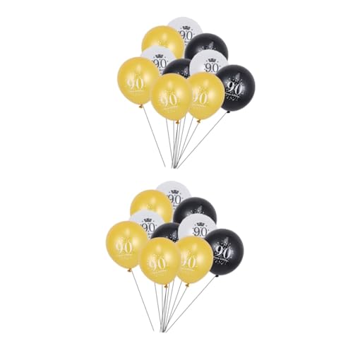 KITANDOVE 30 Stk Ballon Für Die Party Jubiläums-konfetti-ballons Metallballons Gold Alles Zum Geburtstag Luftballons Zahlenballon Ballon Zum 90. Geburtstag Metallische Luftballons von KITANDOVE