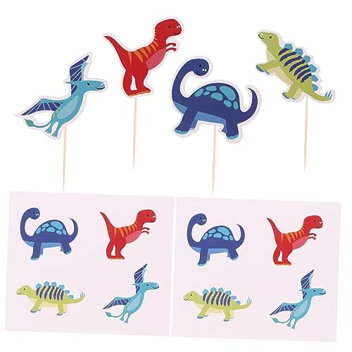 KITANDOVE 36st Dinosaurier-kuchen-flags Cupcake-ornament Dinosuar- -picks Cupcake-topper Mit Tieren Dinosaurier-tortenaufleger Cupcake-topper Für Die Babyparty Geburtstag Papier von KITANDOVE