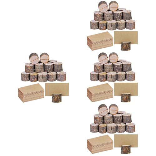 KITANDOVE 4 Sets Stump Kartenhalter, Schilderhalter, Reserviert Schild, Bilderhalter, Tischschild Für Den Täglichen Gebrauch, Hochzeitsschild, Dekoratives Hochzeitsschild, Dekoratives von KITANDOVE