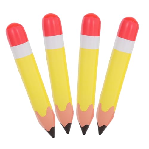 KITANDOVE 4 Stück Aufblasbarer Bleistift Jumbo-bleistifte Partyzubehör Mit Aufblasbarem Bleistift Aufblasbare Bleistift-geburtstagsdekoration Bleistift Explodieren Ballonstift Yellow Pvc von KITANDOVE