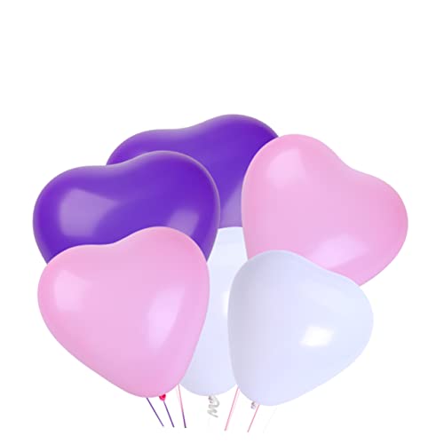 KITANDOVE 50 Stück 10 Latexballon hochzeit dekoration hochzeits dekoration party supplies Dekorationsballon für Hochzeitsfeiern Babyparty-Herzballons runder Ballon Hochzeitsballon Weiß von KITANDOVE