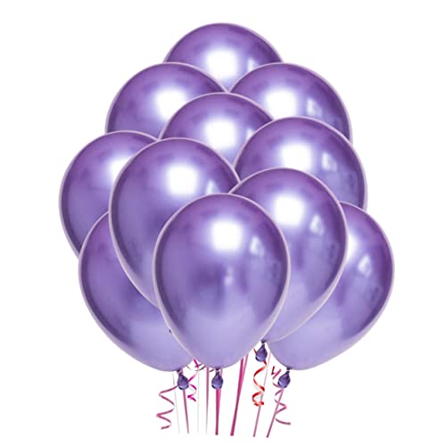 KITANDOVE 50 Stück 10 Partyzubehör Luftballons zur Kommunion Luftballons in Roségold Ballonbogen-Kit Ballonhochzeit wand polsterung deckenverkleidung Festivalballons Latexballons Violett von KITANDOVE