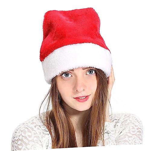 KITANDOVE 5St Weihnachtsmütze winterhut santa claus hat red hood weihnachtssdeko weihnachtdeko red cap rote Weihnachtsmann-Kopfbedeckung Weihnachtsmann-Strickmütze Plüschmütze Hut- von KITANDOVE