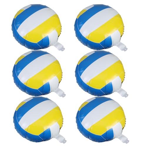 KITANDOVE 6 Stück Volleyball Ballon Ballons Volleyball Dekorationen Für Party Volleyball Mittelstücke Für Tisch Volleyball Girlande Banner Beach Volleyball Ball Tennis Ballon von KITANDOVE