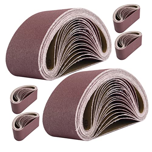 KITANDOVE 6St Bandschleifpapier 4x24 schleifenband holzbearbeitung mahler Schleifwerkzeug abrasives Schleifband 4x24 Schleifbänder 4x24 Bandschleifer Schleifbänder 80er Körnung Sandpapier von KITANDOVE