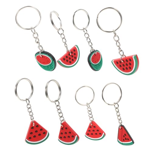 KITANDOVE Realistischer Wassermelonen-Schlüsselanhänger 8 Stück Obst-Schlüsselanhänger Taschenanhänger Schlüsselbund Y-Schlüsselanhänger für Party-Dekorationen von KITANDOVE