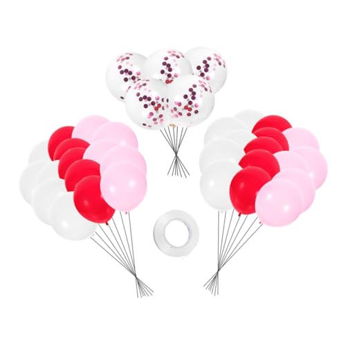 KITANDOVE 80st Valentinstag Ballon Valentinstag Dekor Luftballons Hintergrund Luftballons Dekoration Dekorative Luftballons Hochzeitsballons Valentinstag-dekoration Hochwertiger Latex von KITANDOVE