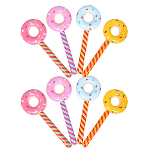 8st Donut-partydekorationen Aufblasbarer Donut-lutscher Partei Aufblasbar Donut-ballons Aufblasbare Requisiten Donut- Aufblasbarer Ballon Süßigkeiten Ballons Pvc von KITANDOVE