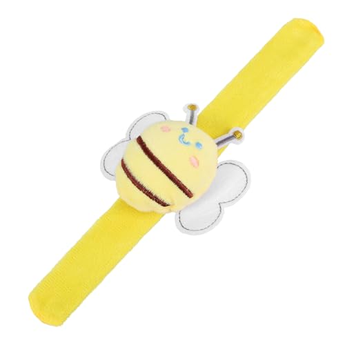 KITANDOVE Bienenschnappkreis Biene-slap-armbänder-spielzeug Plüsch-schnapparmbänder Ohrfeigenarmbänder Zur Dekoration Schlagarmband Partyspielzeug Cartoon-slap-armbänder Stoff Yellow von KITANDOVE