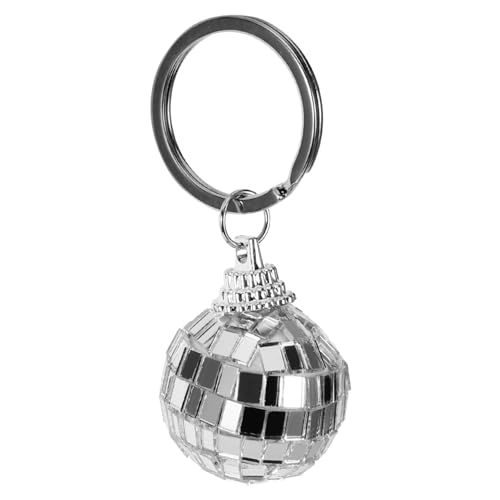 KITANDOVE Disco-Linsenkugel-Schlüsselanhänger Bausatz Glücklicher Hasenfuß-Schlüsselanhänger pendant anhänger charms schlüsselkette Disco-Kugel-Anhänger Beutelversorgung Zinklegierung Silver von KITANDOVE