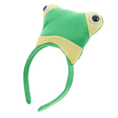 KITANDOVE Frosch-Stirnband kinder haarband Frosch Stirnband Plüsch-Tier-Stirnbänder Stirnband mit Froschohren frosch haarband frosch haarreif Partyzubehör Halloween-Requisite Plastik Green von KITANDOVE