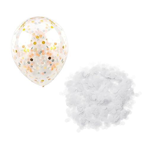 KITANDOVE Geburtstag Konfetti Glitzerballons Roségoldener Ballon Runder Tisch Konfetti Glitzerndes Seidenpapier Konfetti Aus Seidenpapier Für Luftballons Goldenes Konfetti Ballonzubehör Weiß von KITANDOVE