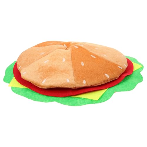 KITANDOVE Hamburger Hut Hut-Dekor Hamburger-Kostüm Hamburger-Partyhut süßer Burgerhut dummer Hut faschingskostüme fasnachtskostüme Cosplay-Burger-Hut Trachtenhüte für Erwachsene Polyester von KITANDOVE