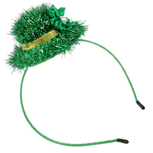 KITANDOVE Irisches Stirnband Bilden Haarschmuck Haarband Festival-foto-requisite Hutförmige Haarreifen Kopfschmuck Für St. Patricks Mini-zylinder-stirnband Stirnbänder Für Damen Zellstoff von KITANDOVE